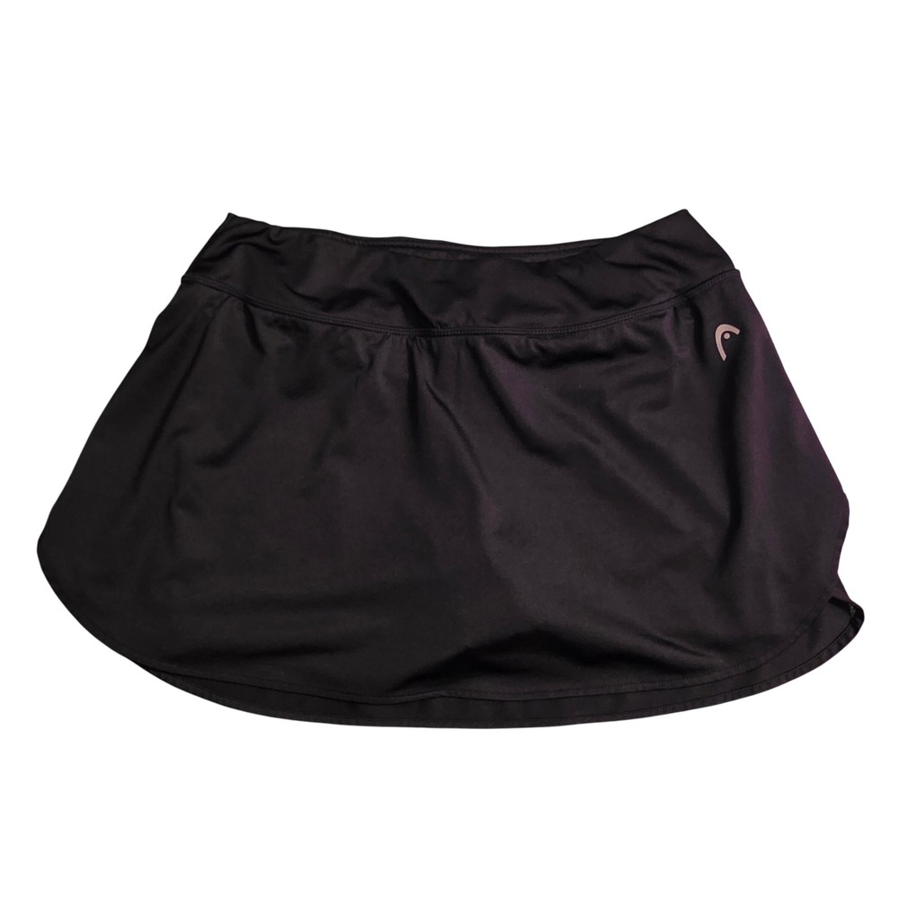 HEAD Womens Black Athletic Tennis Golf Skort Size Small Reflective Logo